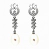 Pendientes perla oro blanco oro 18k [26-4143-p]