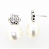 Pendientes perla oro blanco 18K [26-4176-1-P]