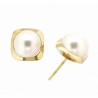 Pendientes perla oro amarillo 18K [26-4657-P]