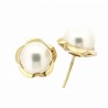 Pendientes perla oro amarillo 18K [26-4659-P]
