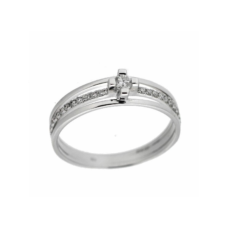 Solitario diamantes, oro 18k [ 16-200-s ]