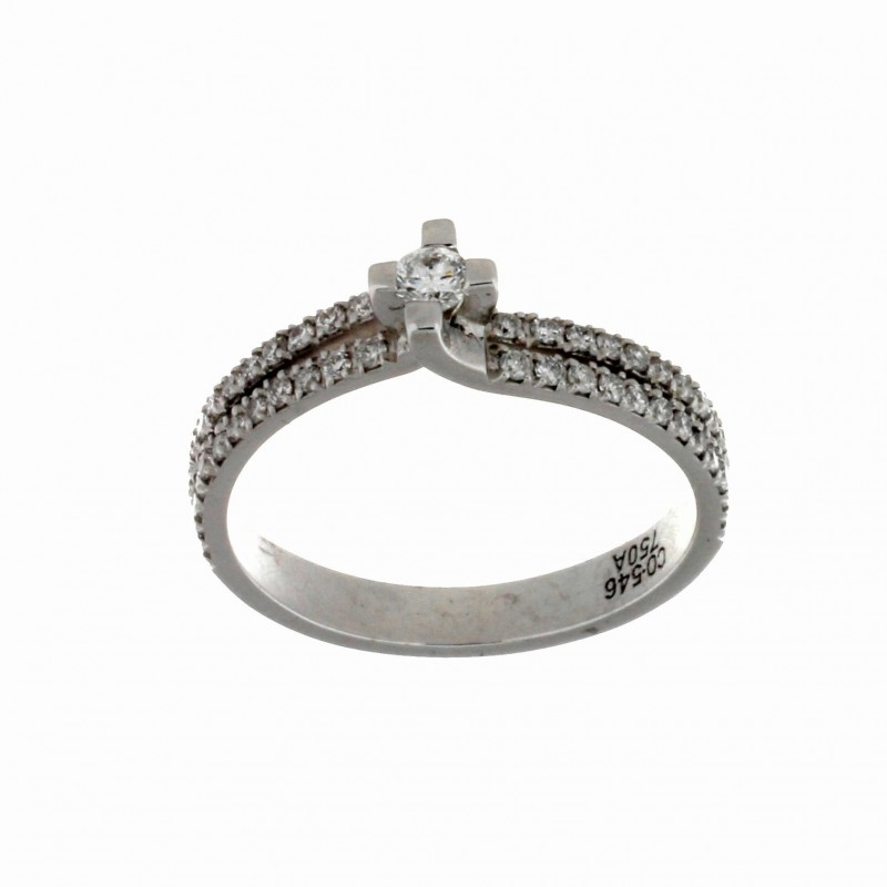 Solitario diamantes, oro 18k [ 16-201-s ]