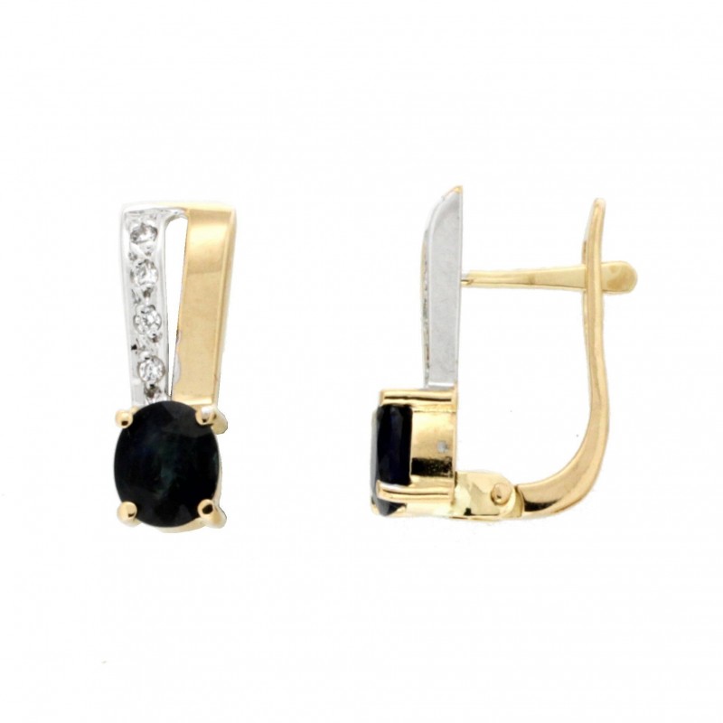 Pendientes zafiro Oro 18K [26-5592-Z-P]