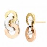 Pendientes tricolor Oro 18K [26-5940-T-P]