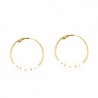 Pendientes aro perlas oro 18k [26-6155-3-p]