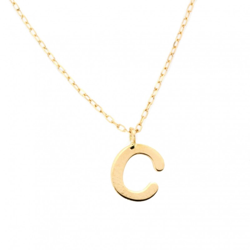 Colgante letra con cadena oro amarillo 18k [26-6508-cad ]