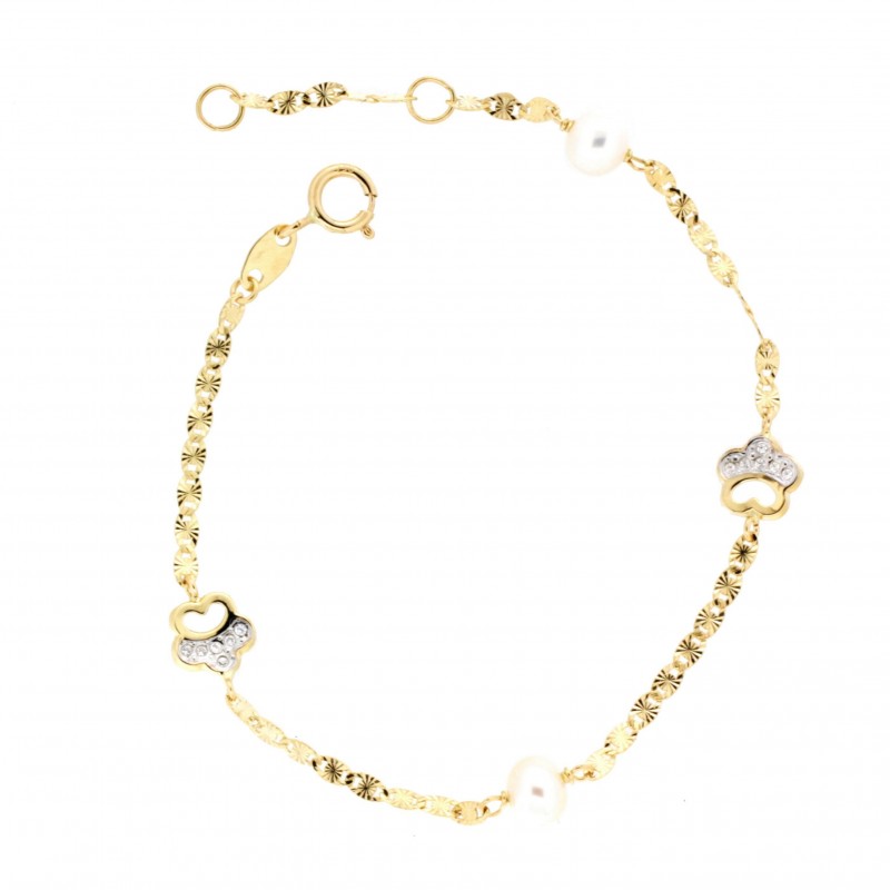 Pulsera perla comunion oro 18k [26-7784-pu]