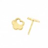 Pendientes flor oro amarillo 18K [26-8459-P]