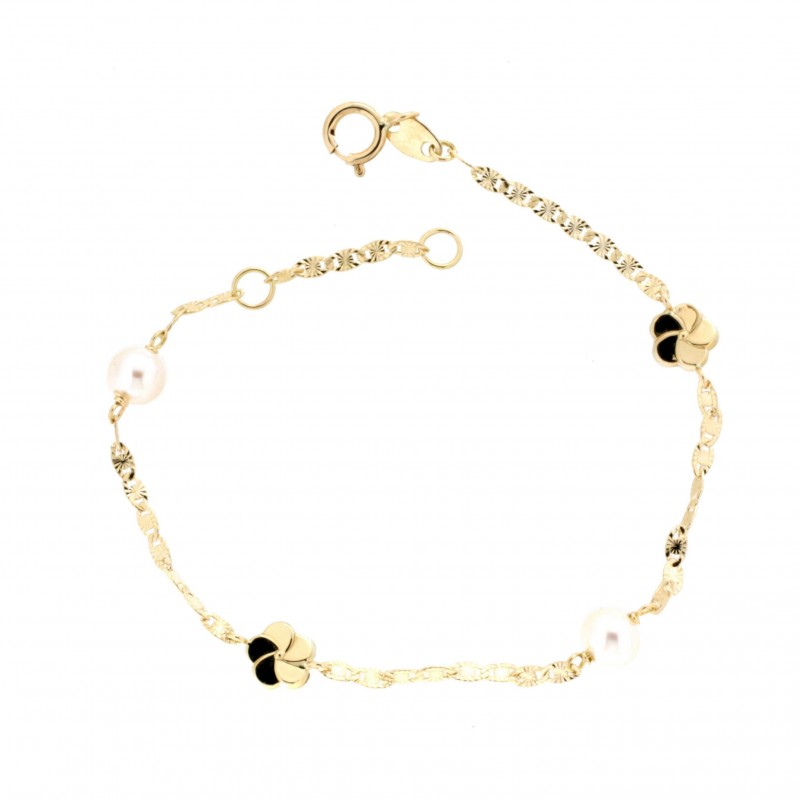 Pulsera perla comunion oro 18k [26-8547-pu]
