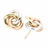 Pendientes tricolor Oro 18K [26-8587-T-P]