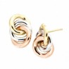 Pendientes tricolor Oro 18K [26-8588-T-P]