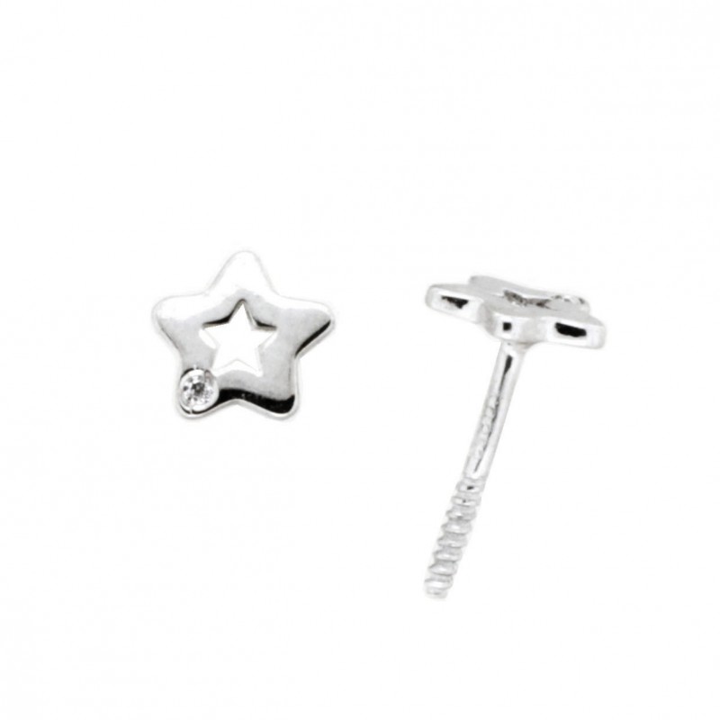 Pendientes dimanates oro blanco