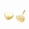 Pendientes corazon liso oro amarillo