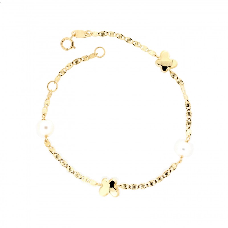 Pulsera perla comunion oro 18k [26-9217-pu]