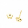 Pendientes flor oro amarillo 18K [26-9431-P]