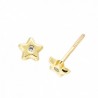Pendientes estrella oro amarillo 18K [26-9433-P]