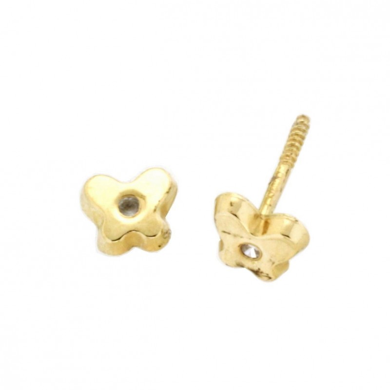 Pendientes mariposa oro amarillo 18K [26-9435-P]