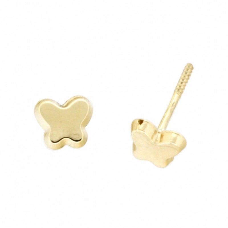 Pendientes mariposa oro amarillo 18K [26-9436-P]