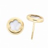 Pendientes flor nacar oro amarillo 18K [26-9894-TOR-P]