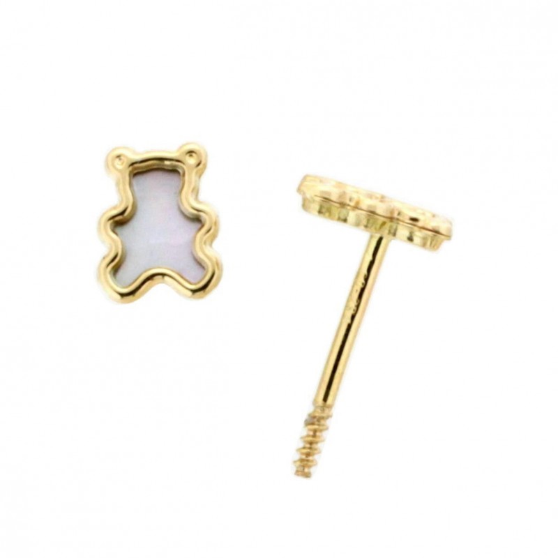 Pendientes nacar oro amarillo 18K [27-10569-P]