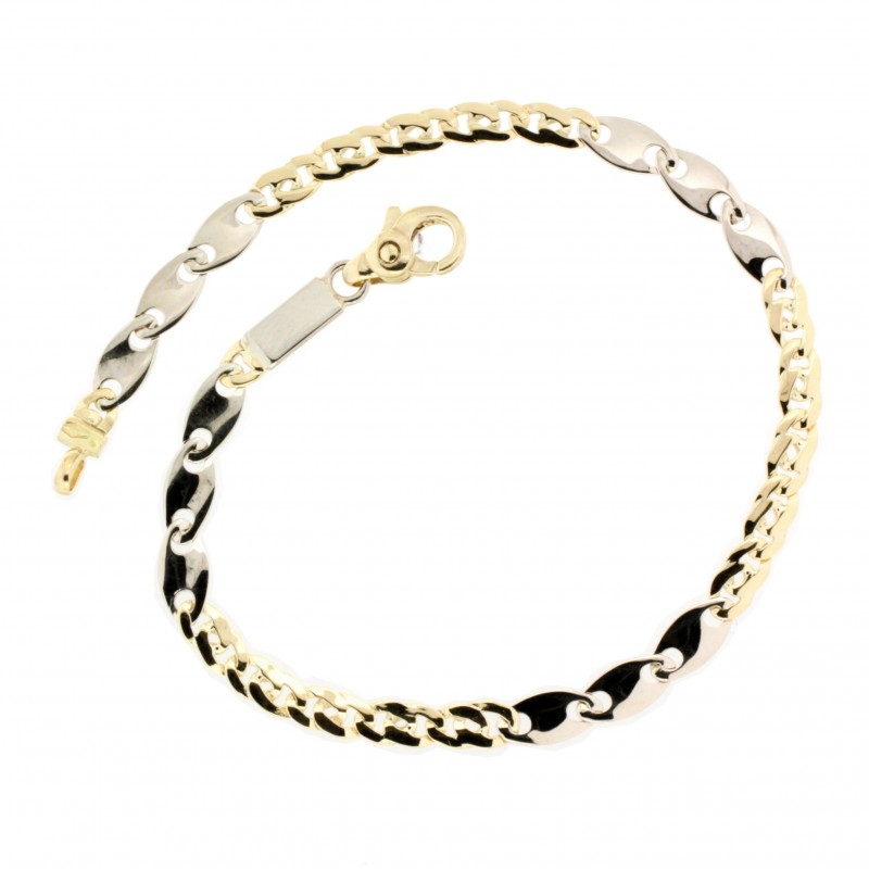 Pulsera bicolor oro 18k [17-60-6-p]