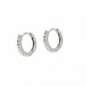 Pendientes aro circonita oro blanco oro 18k [27-11475-1-p]