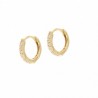 Pendientes aro circonita oro 18k [27-11475-p]