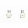 Pendientes perla oro blanco