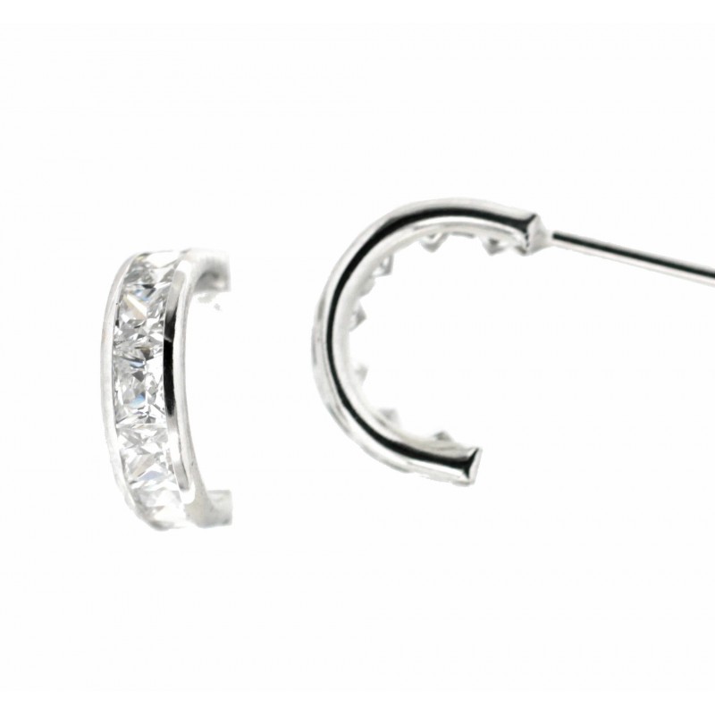 Pendientes oro blanco 18K [27-2105-1-P]