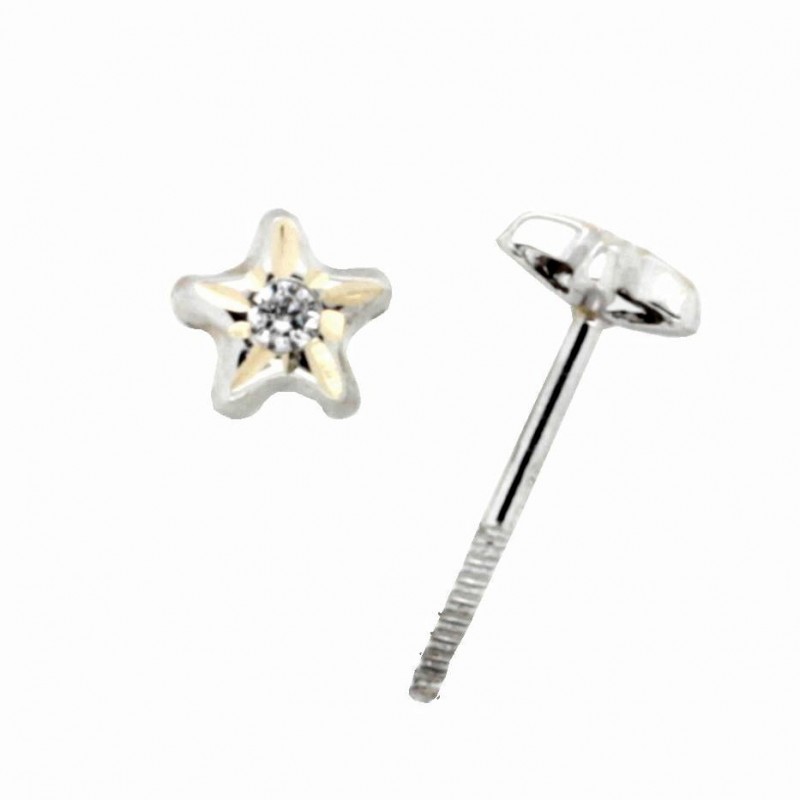 Pendientes oro blanco