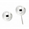 Pendientes bola oro blanco 18K [27-3566-4B-P]