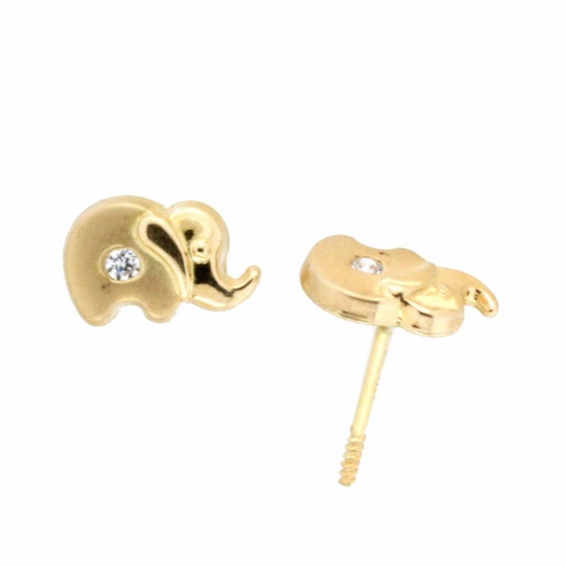 Pendientes elefante oro amarillo 18K [27-6725-P]