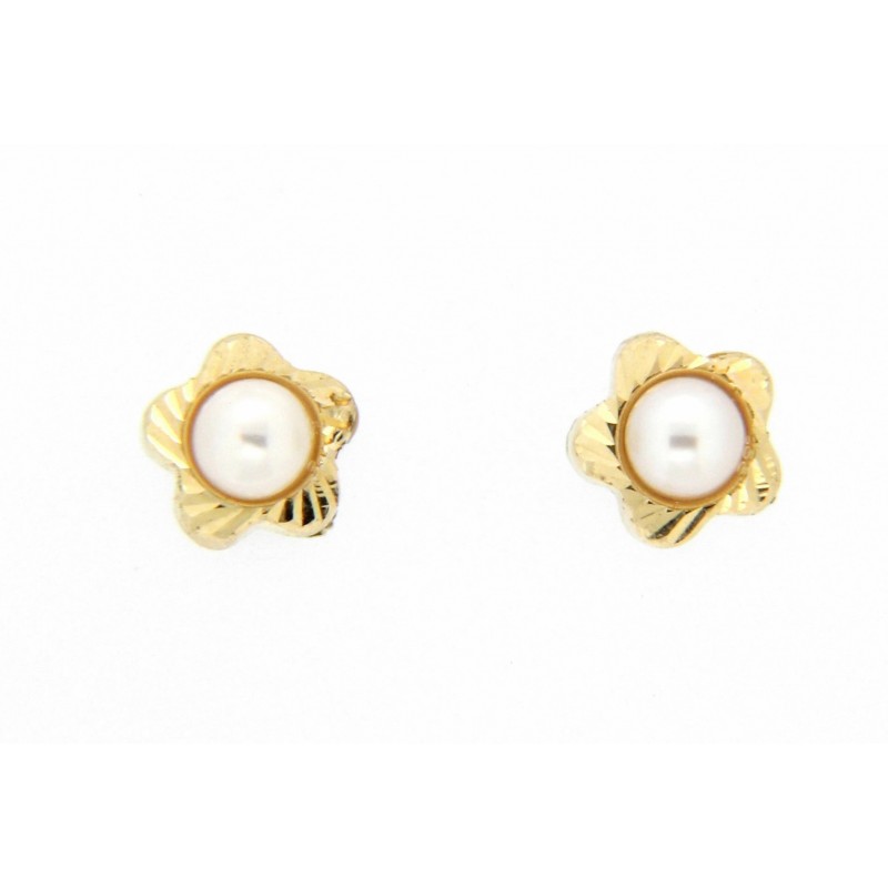 Pendientes perla oro amarillo 18K [27-7270-P]