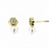 Pendientes perla oro amarillo 18K [27-7486P-P]
