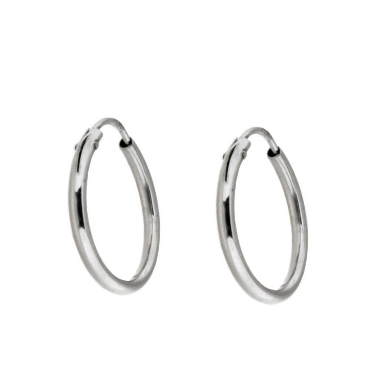 Pendientes aro oro blanco oro 18k [27-7492-10b-p]