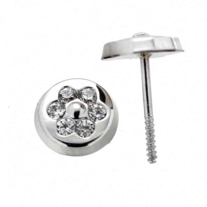 Pendientes oro blanco