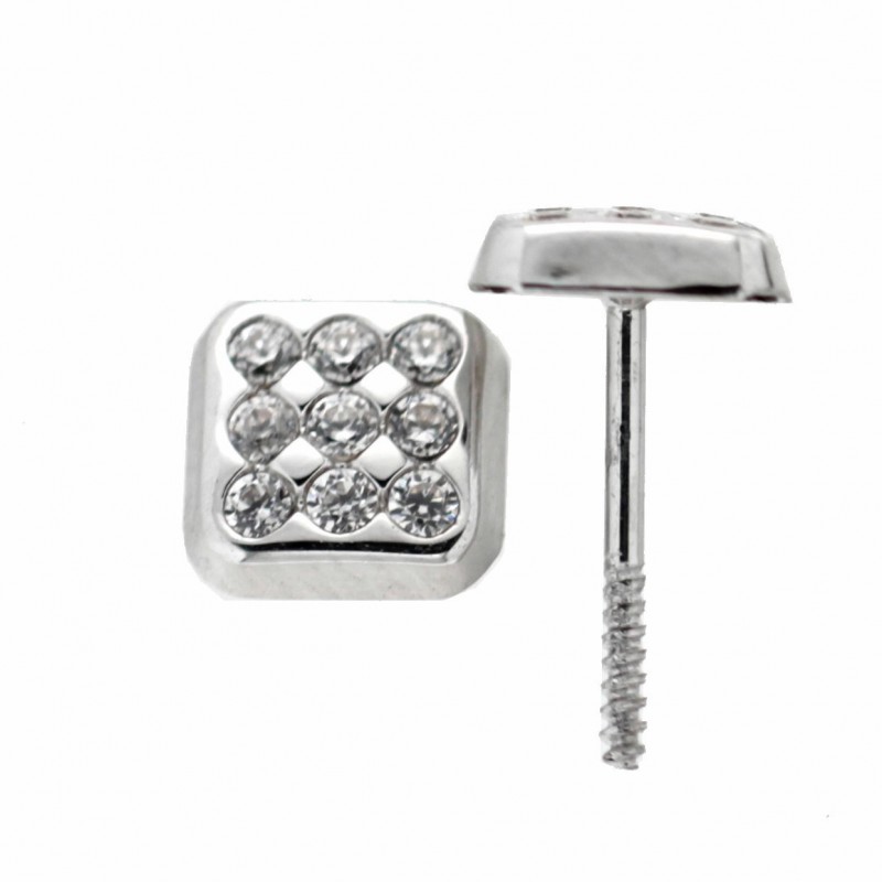 Pendientes oro blanco