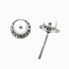 Pendientes perla oro blanco