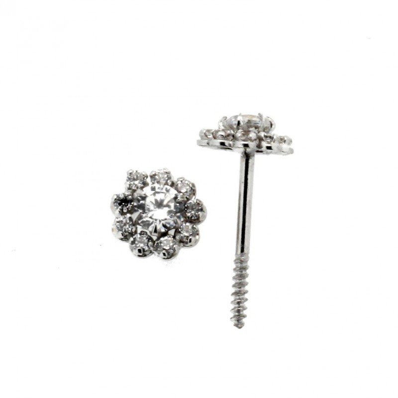 Pendientes oro blanco