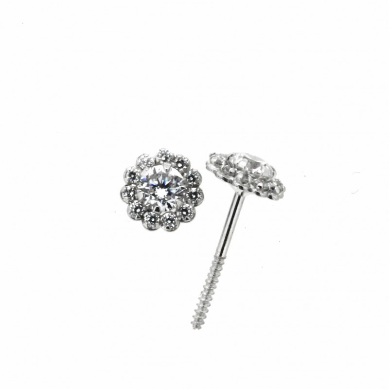 Pendientes oro blanco