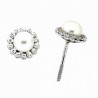 Pendientes perla oro blanco