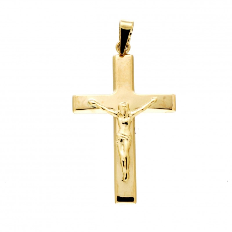 Cruz con cristo oro de 18k [27-8984]