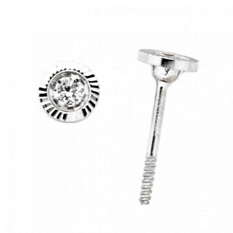 Pendientes oro blanco 18K [27-9418-1-P]