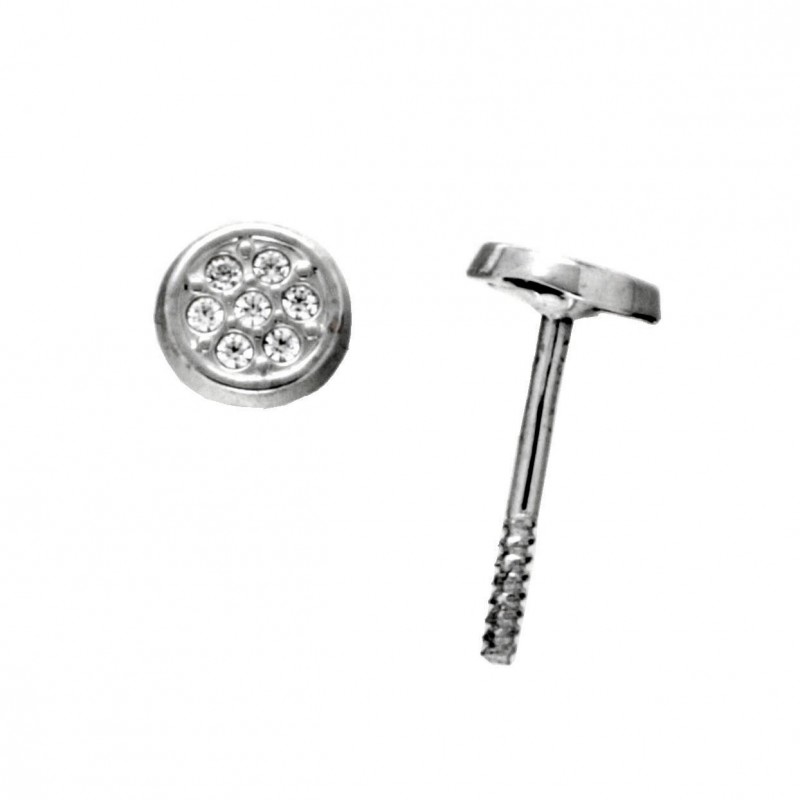 Pendientes oro blanco 18K [27-9477-1-P]