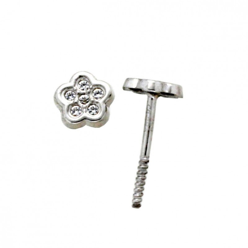 Pendientes oro blanco 18K [27-9478-1-P]