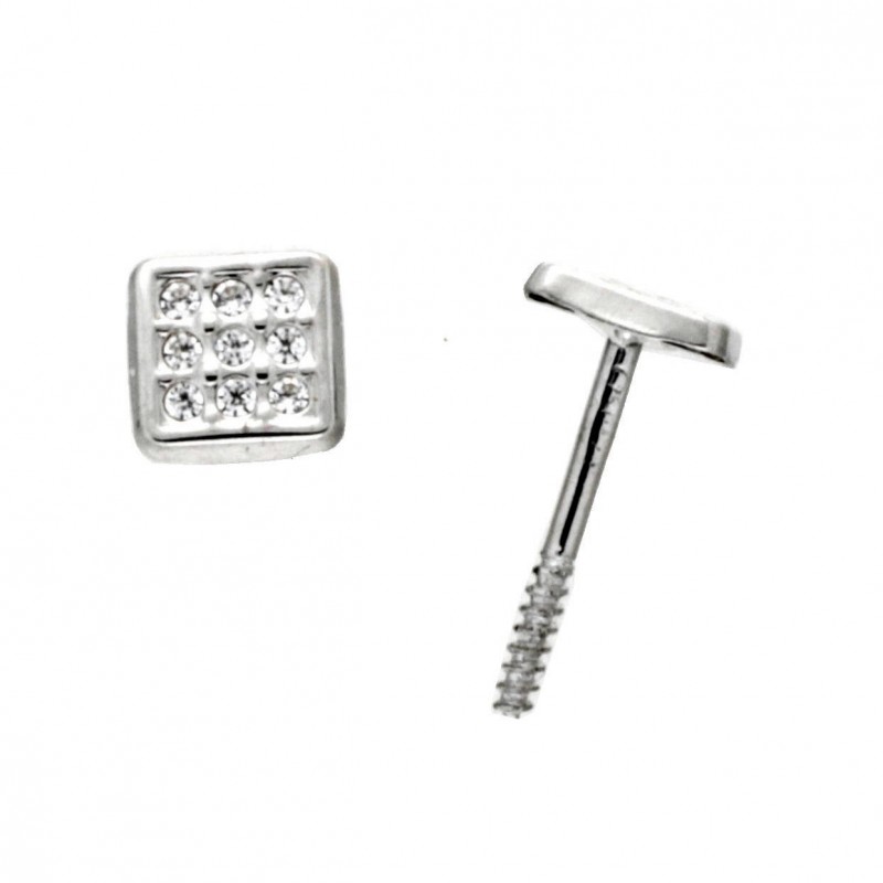 Pendientes oro blanco 18K [27-9480-1-P]