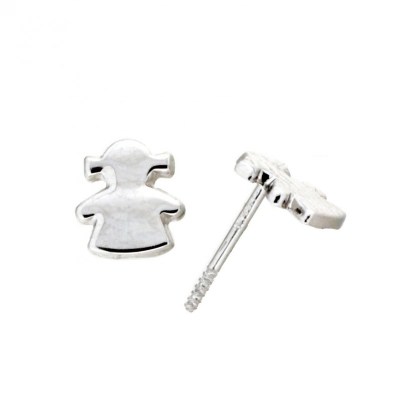 Pendientes oro blanco 18K [27-9957-1-P]