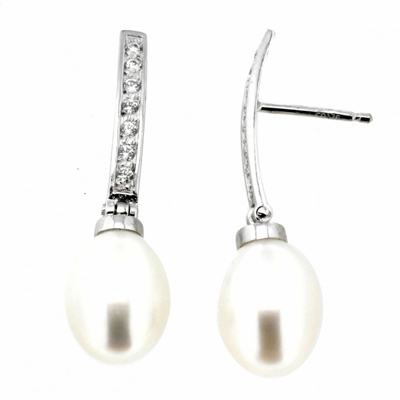 Pendientes perla oro 18k [29-12151-p]