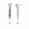 Pendientes perla oro blanco oro 18k [29-14197-1-p]