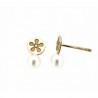 Pendientes perla oro amarillo 18K [2-95-1-P]
